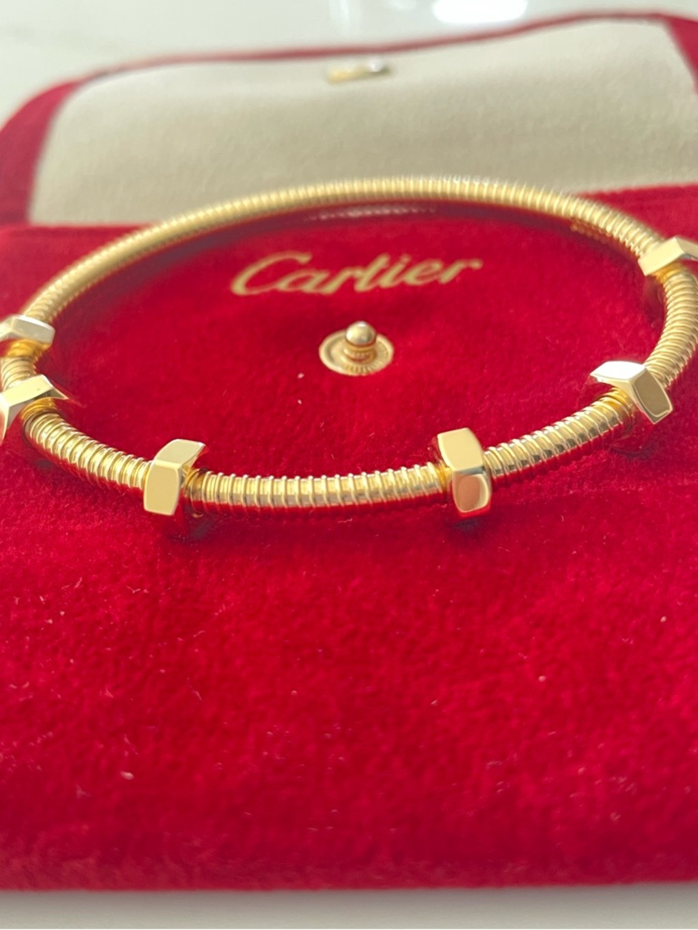 Cartier Yellow Gold Ecrou de Cartier Bracelet - size 16
